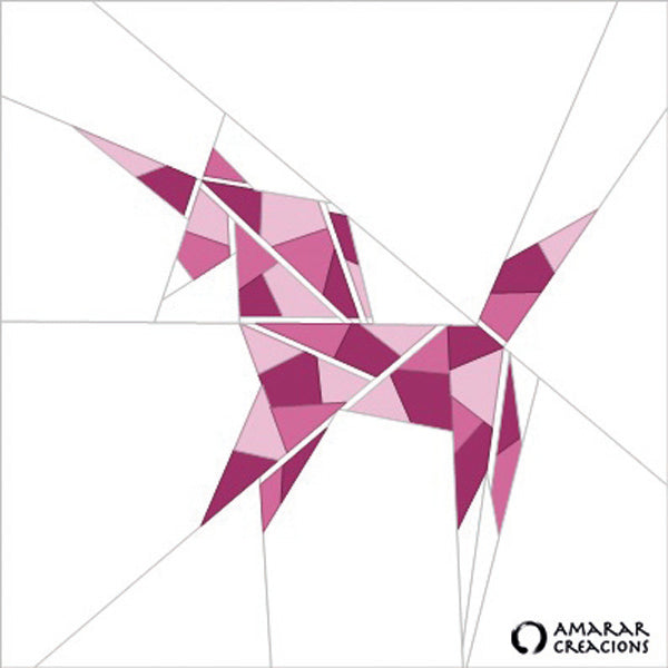 Unicorn - Origami Mythological Animals Collection Block AC-014ENe - Downloadable Pattern