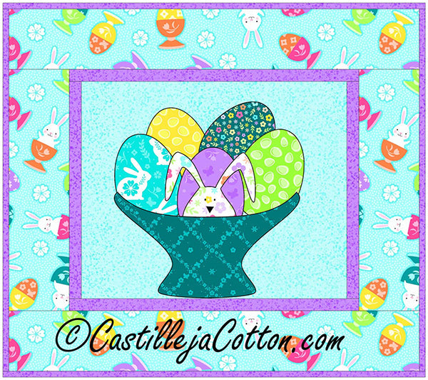 Bunny in a Basket of Eggs Quilt Pattern CJC-397613 - Paper Pattern