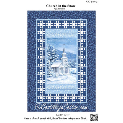 Cover image of pattern for Church in the Snow Quilt.