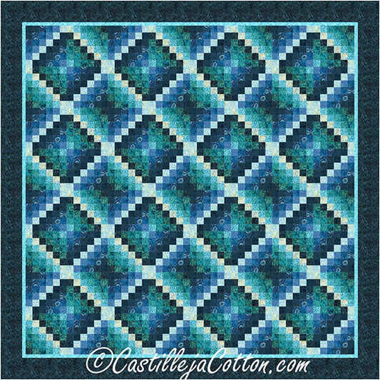 Ocean Hidden Jewels King Quilt CJC-54995e - Downloadable Pattern