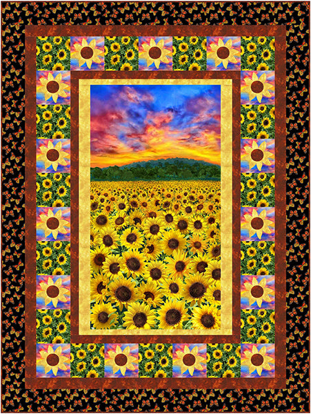 Sunset Sunflowers Quilt CJC-56511e - Downloadable Pattern