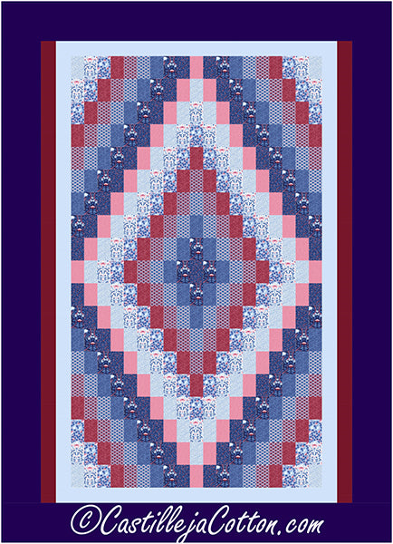 Ten Diamond Lap Quilt Pattern CJC-58301 - Paper Pattern