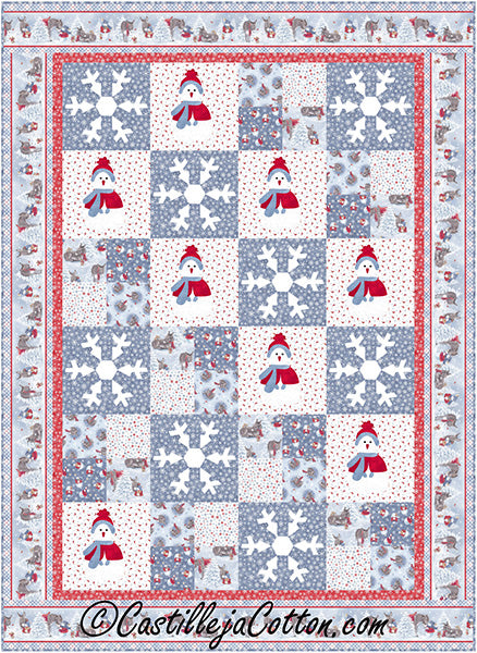 Snow Folks and Donkeys Quilt Pattern CJC-58351 - Paper Pattern