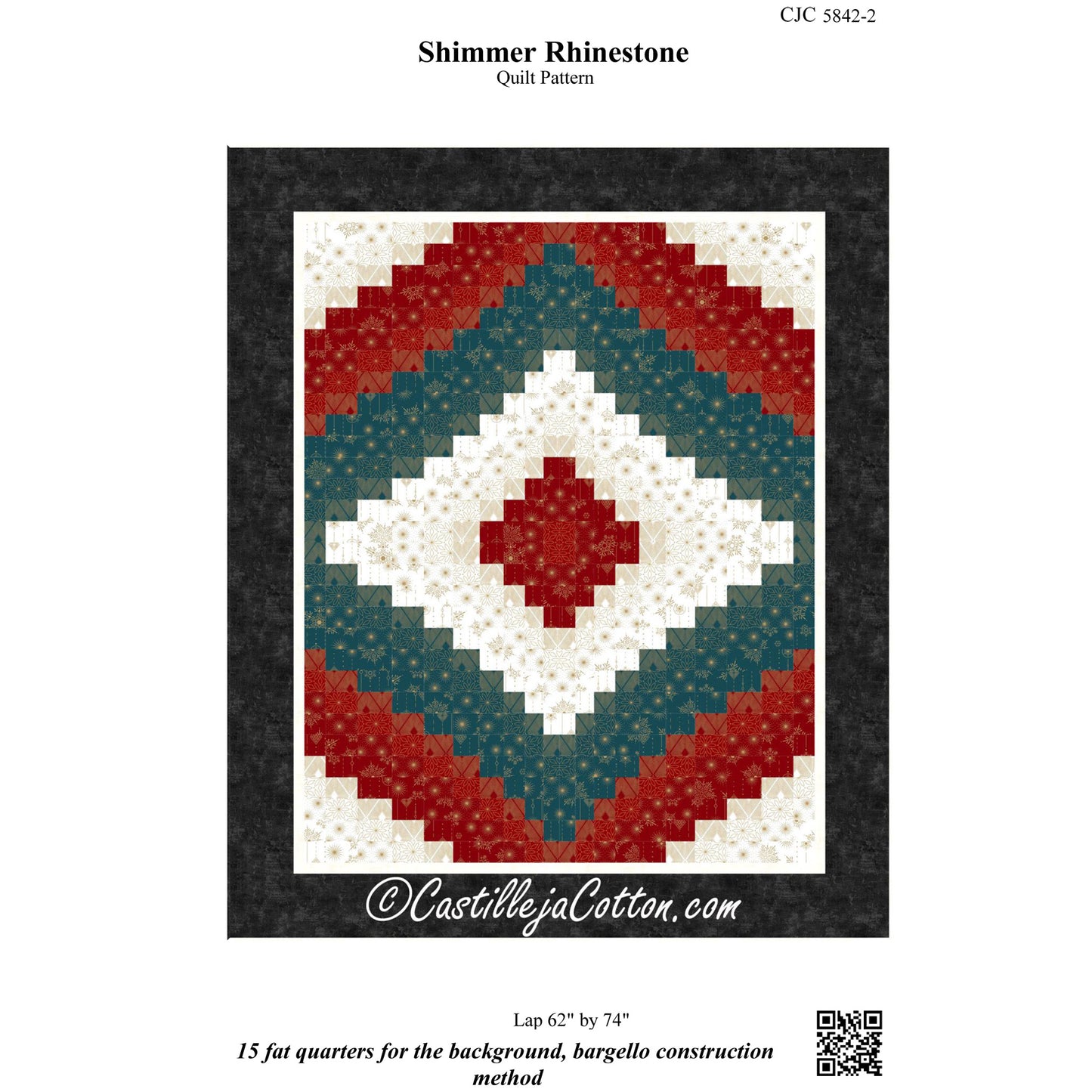 Shimmer Rhinestone Quilt Pattern CJC-58422 - Paper Pattern