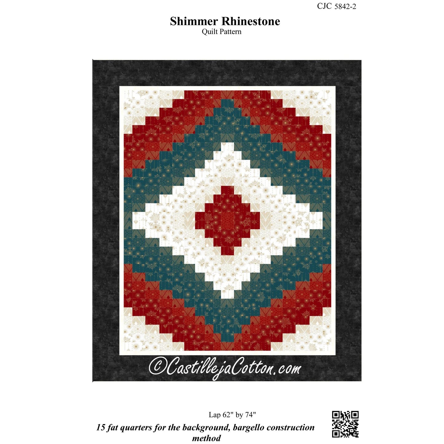 Cover image of pattern for Shimmer Rhinestone Quilt.