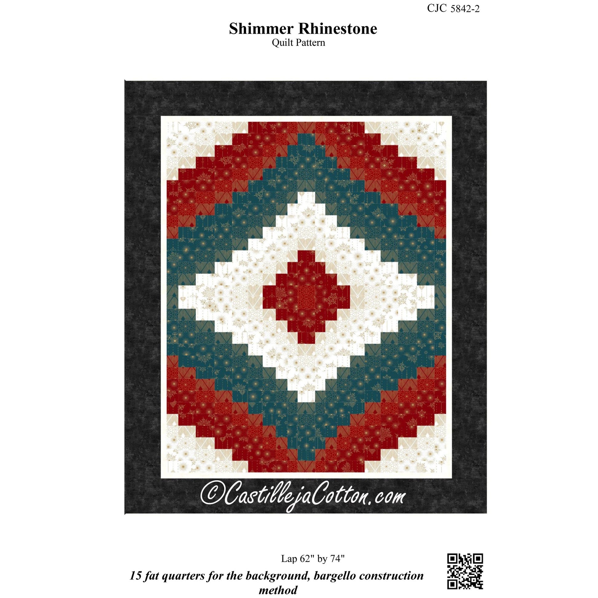 Cover image of pattern for Shimmer Rhinestone Quilt.