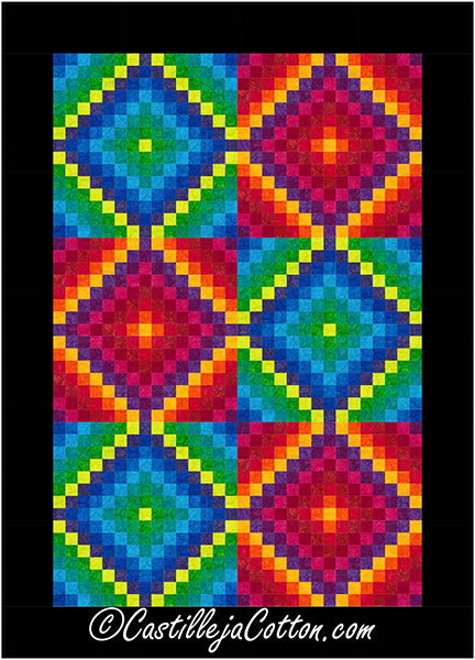 Hexies Sixteen FQ Trip Quilt Pattern CJC-58671 - Paper Pattern