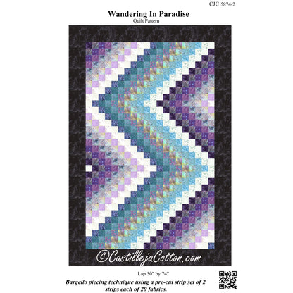 Cover image of pattern for Wandering In Paradise Quilt.