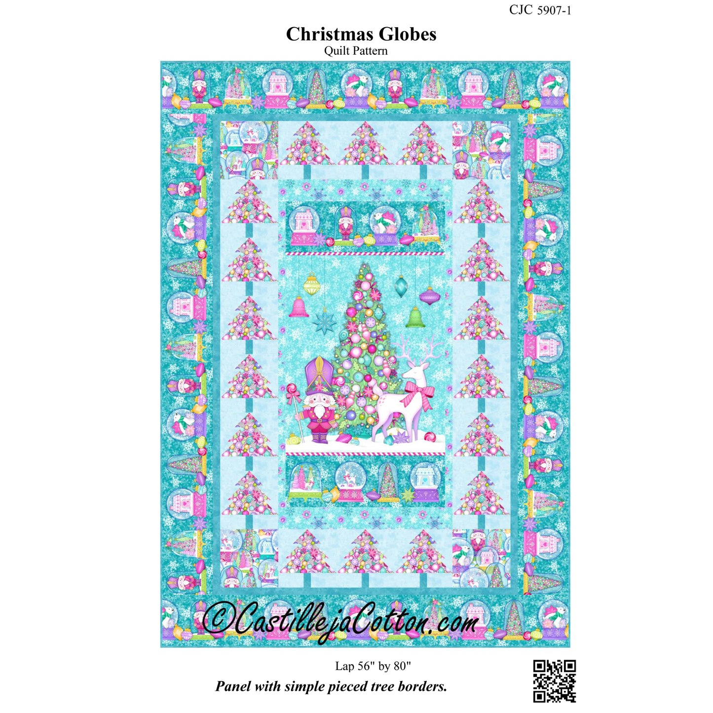 Cover image of pattern for Christmas Globes Quilt.