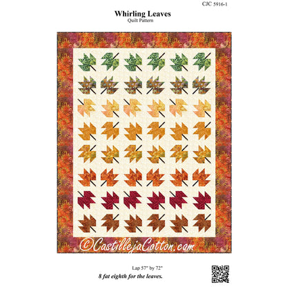 Cover image of pattern for Whirling Leaves Quilt.