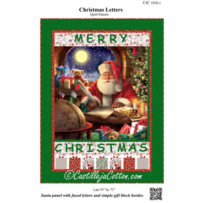 Cover image of pattern for Christmas Letters Quilt.