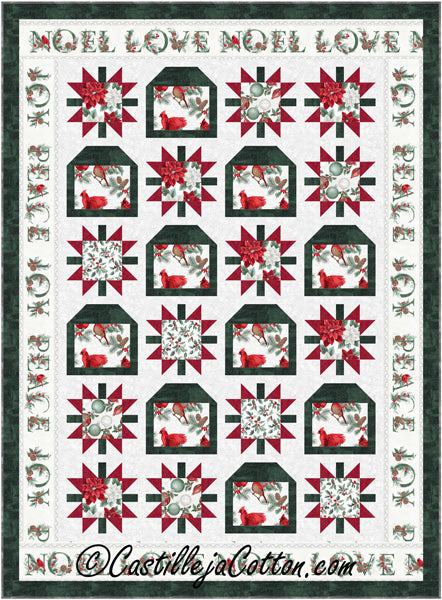 Cardinals and Stars Quilt Pattern CJC-59411 - Paper Pattern
