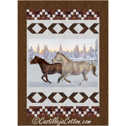 Horses in Snow Quilt CJC-59431e - Downloadable Pattern