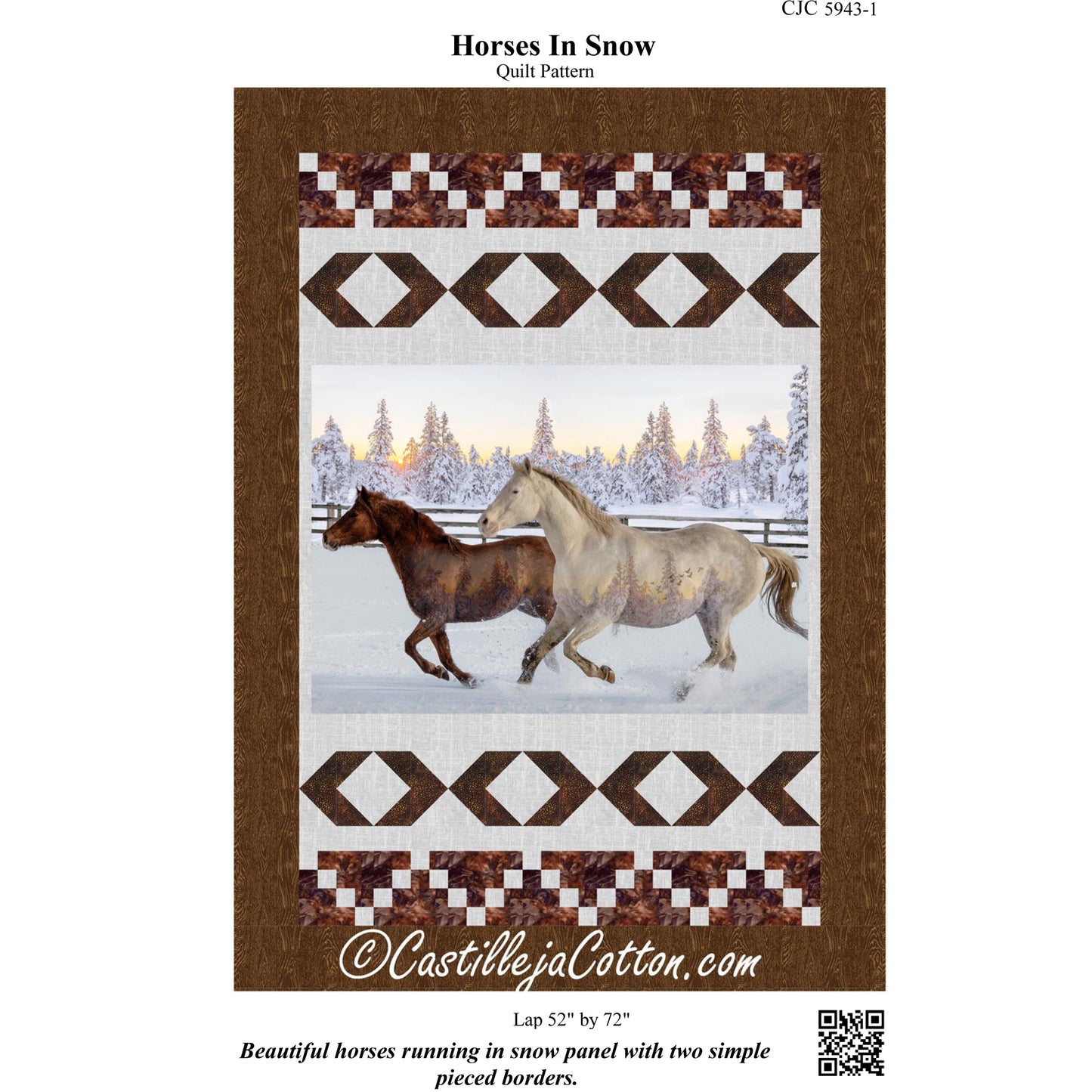 Horses in Snow Quilt CJC-59431e - Downloadable Pattern