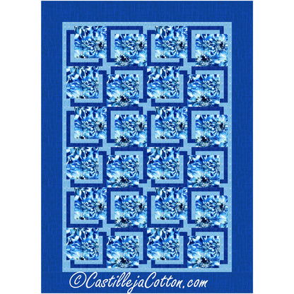 Partial Framed Floral Quilt Pattern CJC-59641 - Paper Pattern