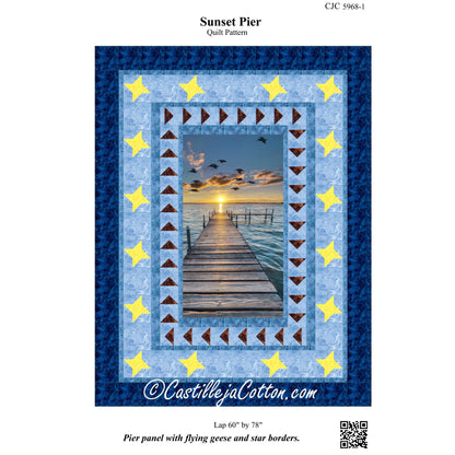 Cover image of pattern for Sunset Pier quilt.