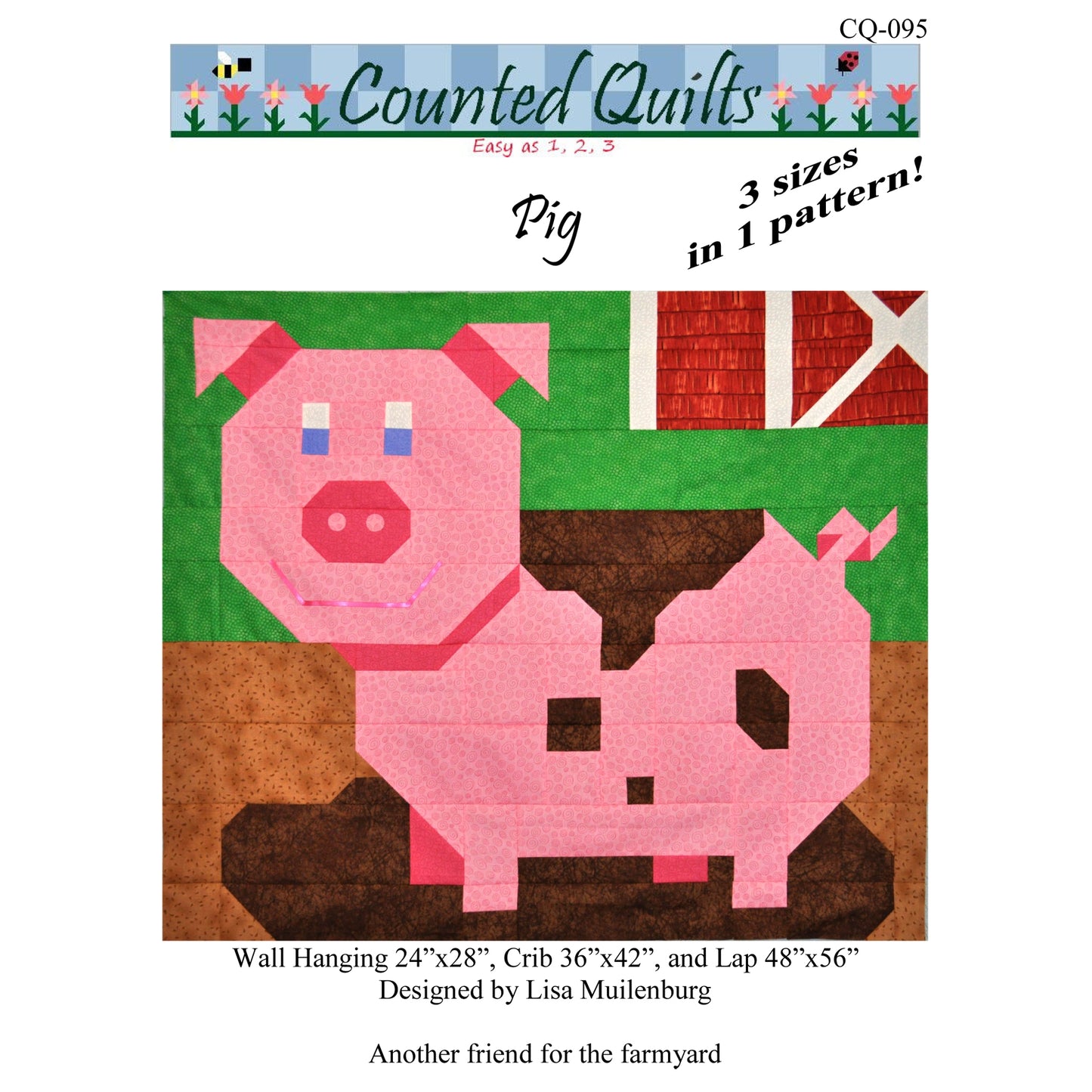 Cover image of pattern for Pig Quilt.