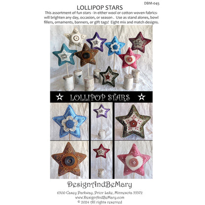 Cover image of pattern for Lollipop Stars Ornaments.