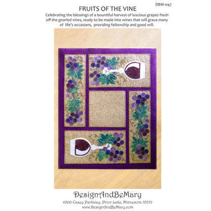 Cover image of pattern for Fruits of the Vine Table Mat.