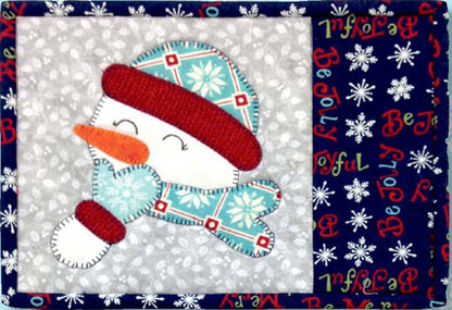 Joyful Snowman Mug Rug Pattern G2P-128 - Paper Pattern