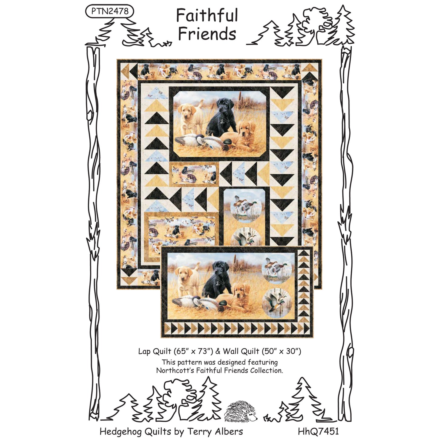 Cover image of pattern for Faithful Friends Quilt.