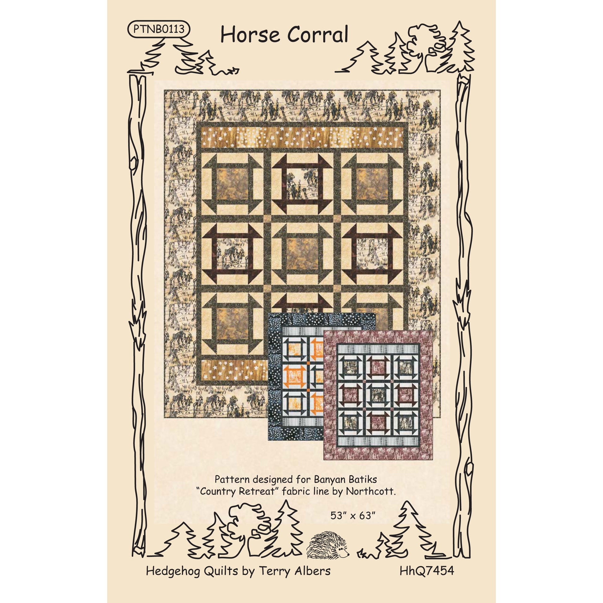 Cover image of pattern for Horse Corral Quilt.