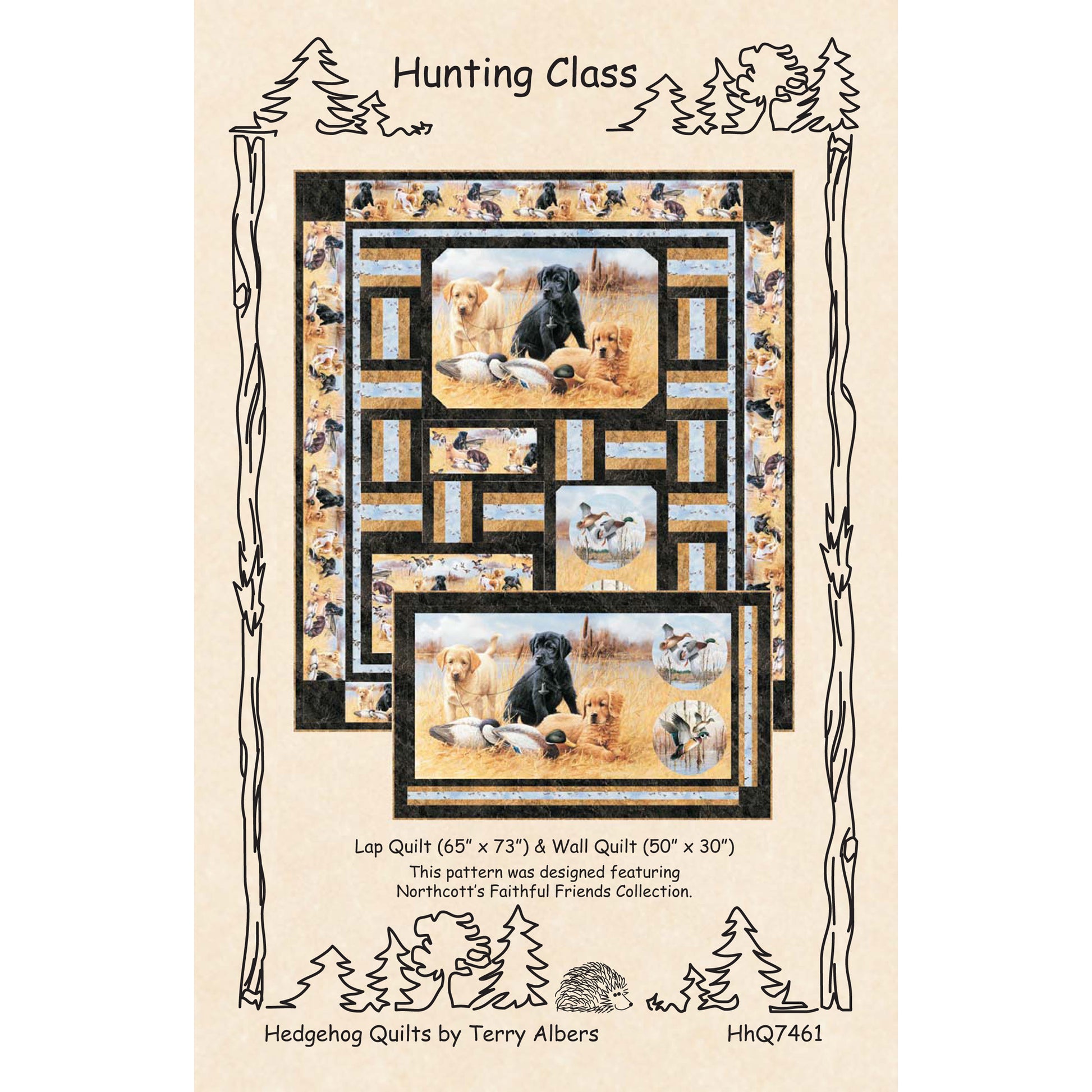 Cover image of pattern for Hunting Class Quilt.