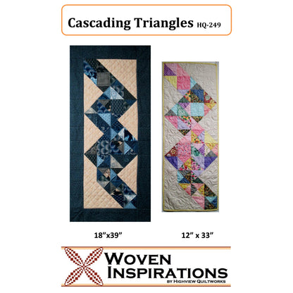 Cover image of pattern for Cascading Triangles Table Runner.
