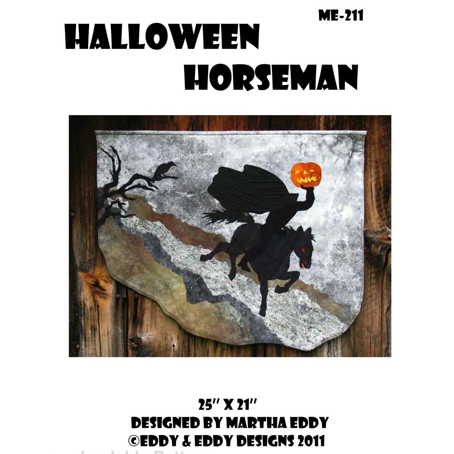 Cover image of pattern for Halloween Horseman Wall Hanging.