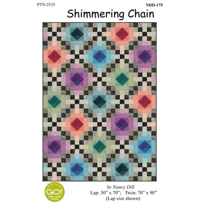 Cover image of pattern for Shimmering Chain Quilt.