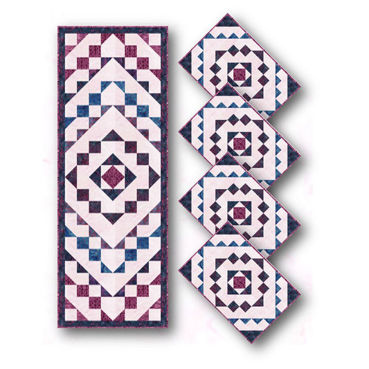 Nouveau Dinner Party Table Runner and Placemats NH-2308e - Downloadable Pattern