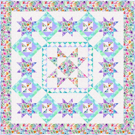 Bloom Bright Party Quilt NH-2334e - Downloadable Pattern