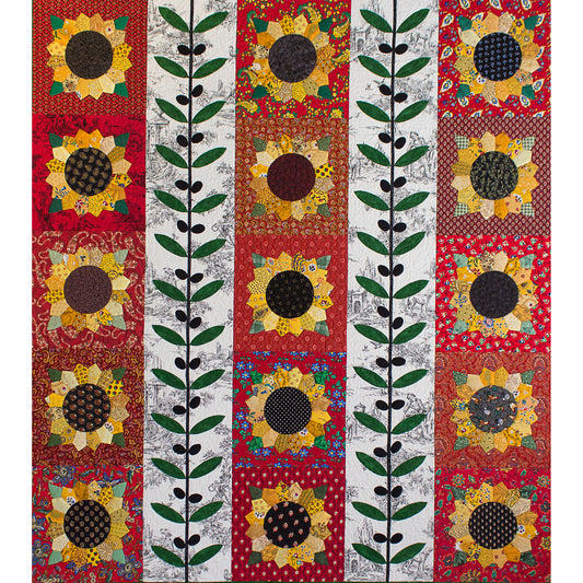 Sunflowers and Olives Quilt OLQ-108e - Downloadable Pattern