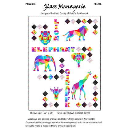 Cover image of pattern for Glass Menagerie Quilt.