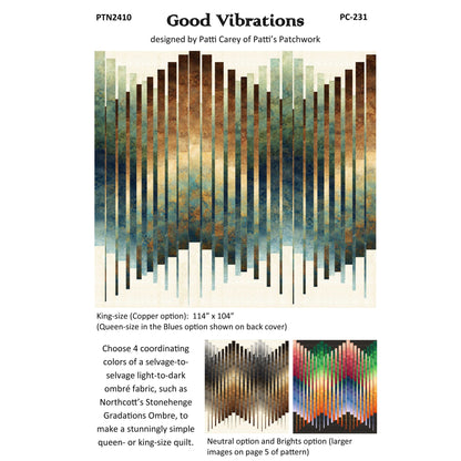 Cover image of pattern for Good Vibrations Quilts.