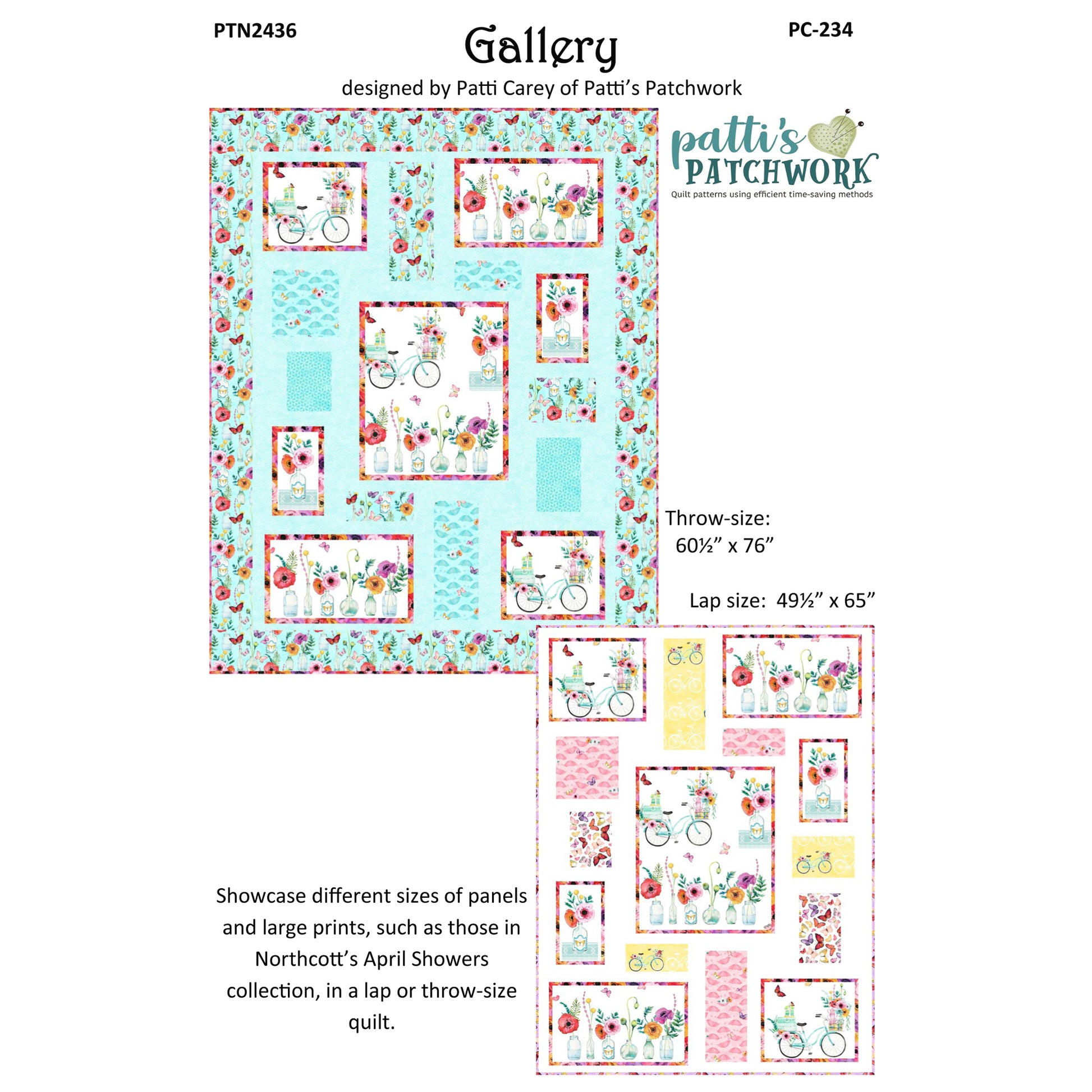 Cover image of pattern for Gallery Quilt.