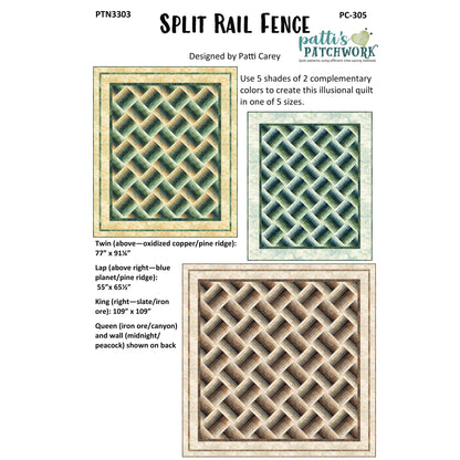 Cover image of pattern for Split Rail Fence Quilt.