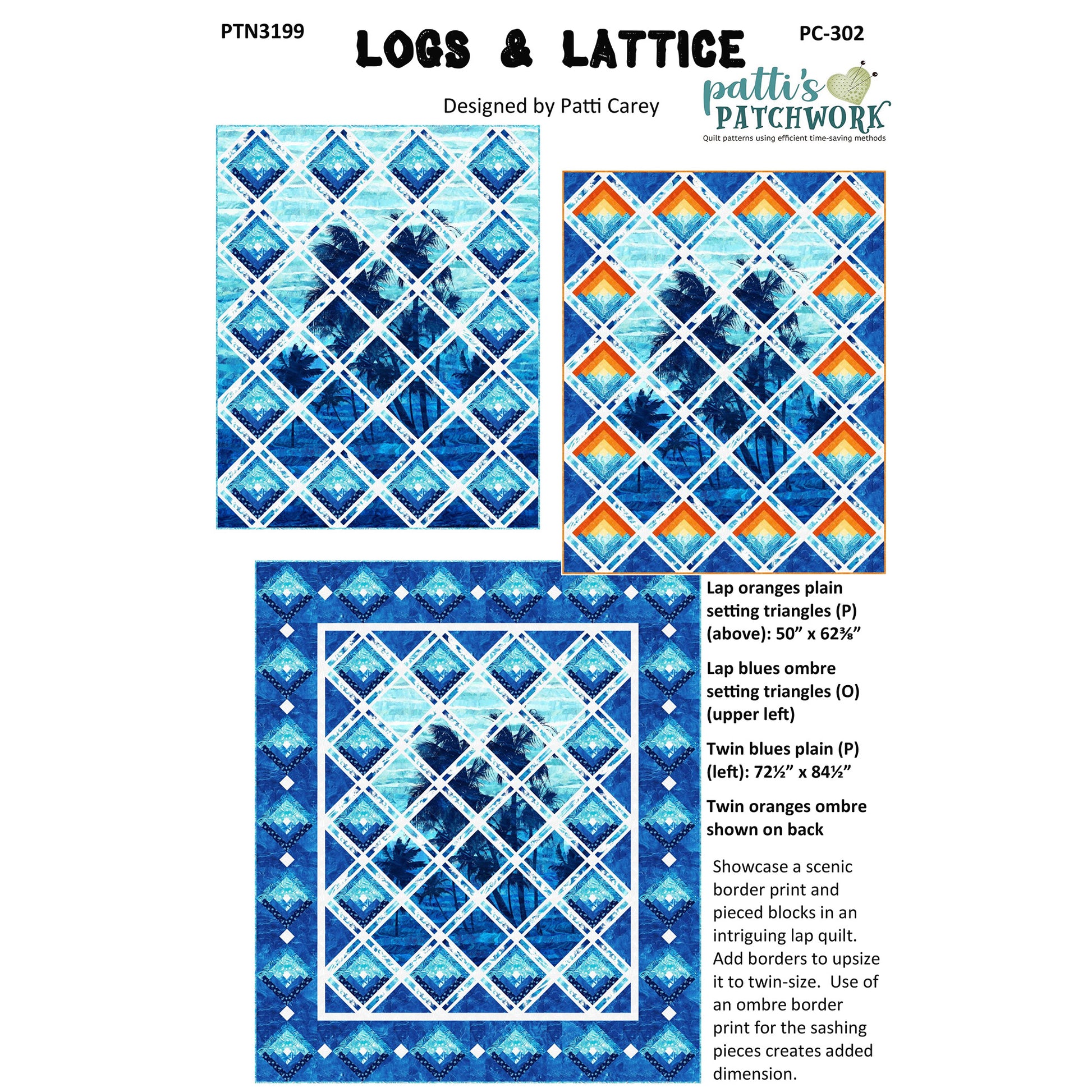 Cover image of pattern for Logs & Lattice Quilt.