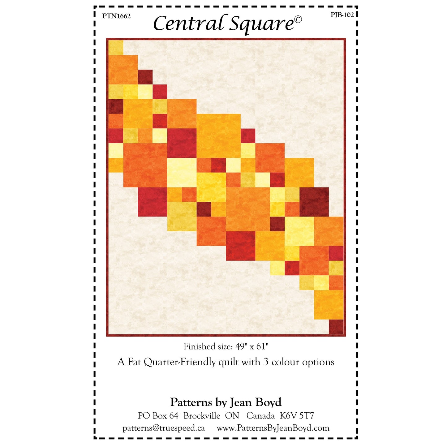 Cover image of pattern for Central Square Quilt.