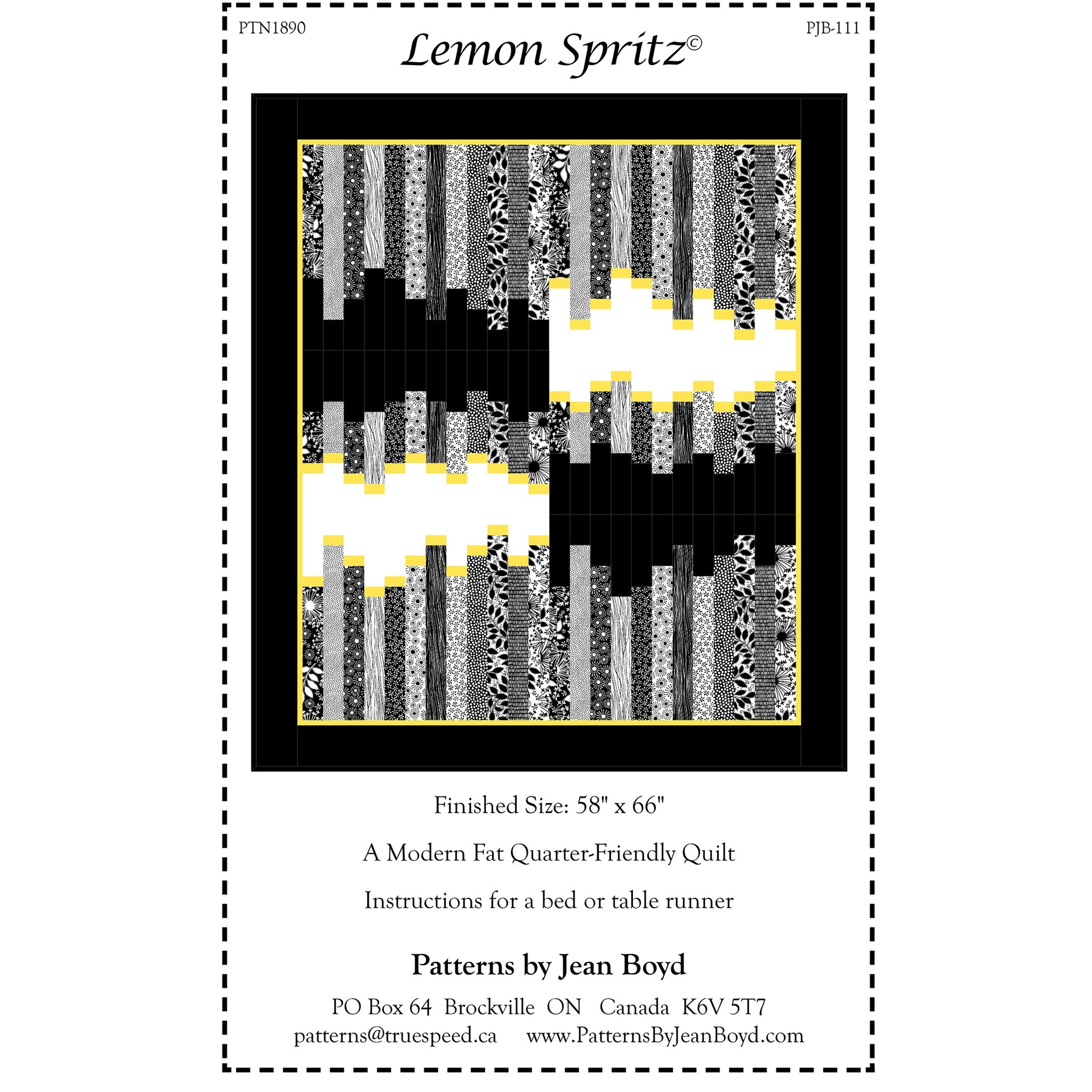 Cover image of pattern for Lemon Spritz Quilt.