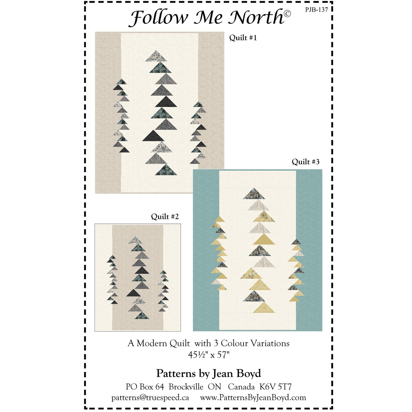 Cover image of pattern for Follow Me North Quilt.
