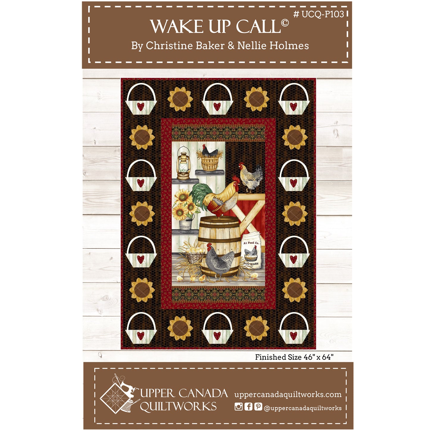 Cover image of pattern for Wake Up Call Quilt.