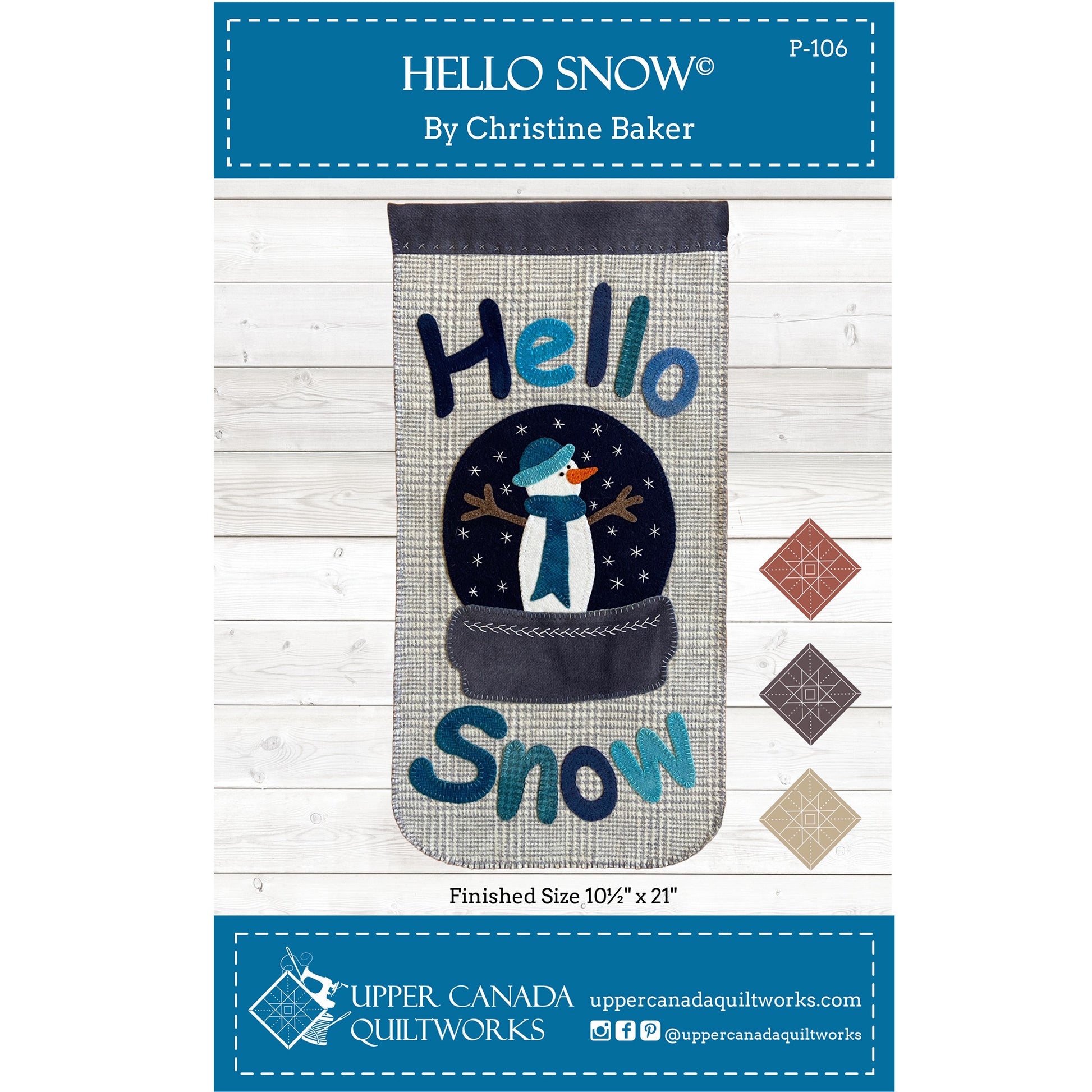 Cover image of pattern for Hello Snow Wall Hanging..