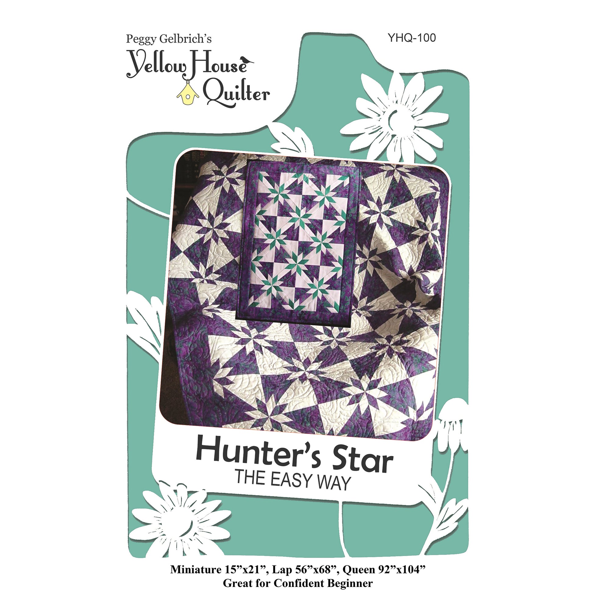Image of the pattern cover for Peggy Gelbrich's Hunter's Star quilt pattern.