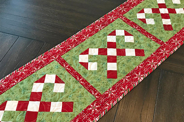 Candy Cane Lane Table Runner CCQ-065e - Downloadable Pattern