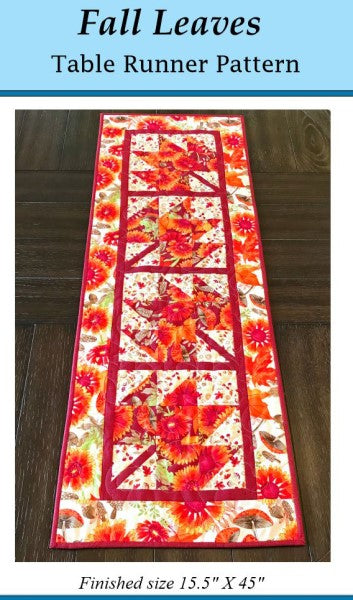 Fall Leaves Table Runner Quilt Pattern CCQ-078 - Paper Pattern