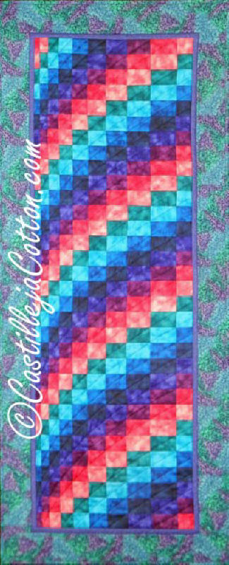 Rainbow Bargello Table Runner CJC-4628e - Downloadable Pattern