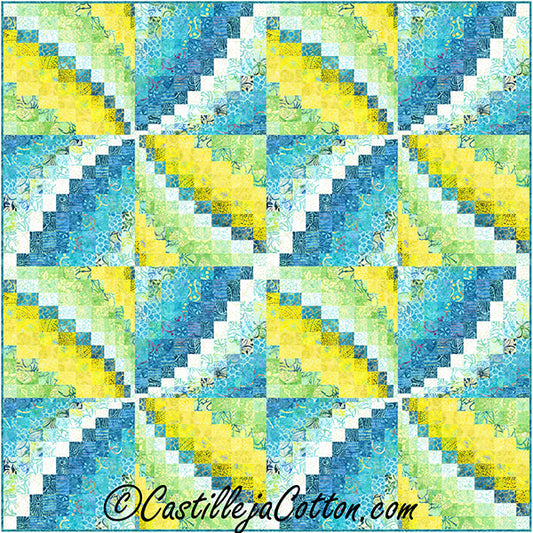 Bargello Pinwheel Splash Quilt Pattern CJC-48677 - Paper Pattern
