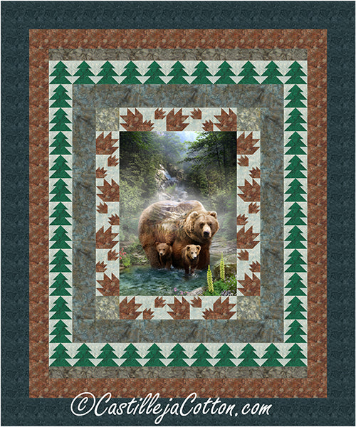 Bears and Paws Queen Quilt Pattern CJC-51765 - Paper Pattern