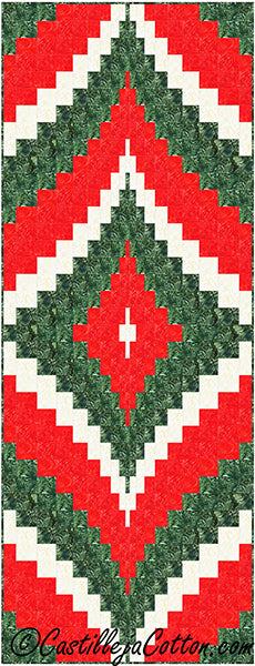 Holiday Diamonds Runner Quilt Pattern CJC-55693 - Paper Pattern